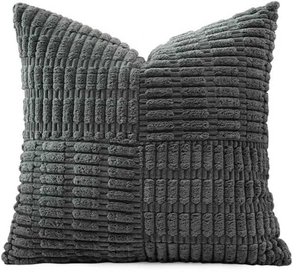 P-87213238588034-20260406114031.webp Unyqoos® Decoratieve kussensloop met boho design en corduroy strepen patroon 40x40 cm