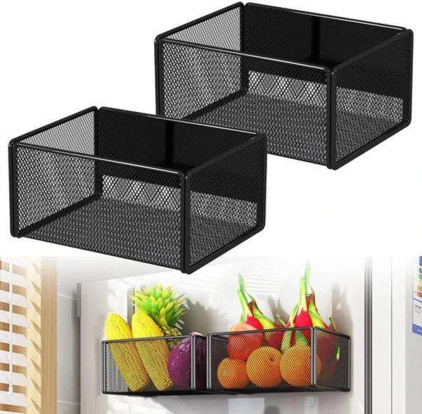 P-87213238591070-20260406101725.webp Unyqoos® Set van twee magnetische opbergrekken voor keuken en kantoororganisatie