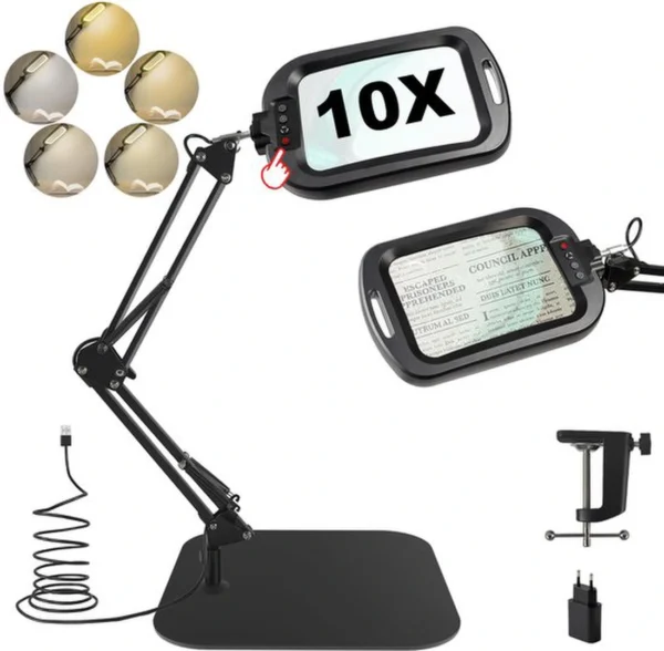 P-87213238592130-20260331100243.webp Unyqoos® Verstelbare rechthoekige loeplamp met 60 LED's voor nauwkeurig detailwerk