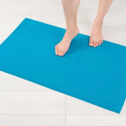 P-87213238605780-20260405142402.webp Unyqoos® Zachte en Absorberende Badmat van 100% Katoen voor de Badkamer, Antislip en Wasbaar in Turquoise