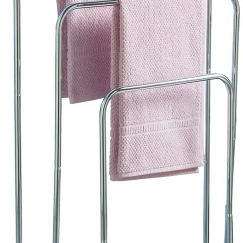 Unyqoos® Vrijstaande handdoekhouder met drie niveaus in chroom voor badkamer