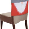 Unyqoos® Feestelijke stoelhoes voor eetkamerstoelen in rood en grijs design
