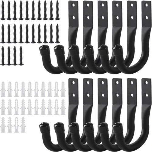 P-87213238649410-20260406121056.webp Unyqoos® Set van 12 Robuuste Wandhaken voor Garage en Werkplaats Organisatie