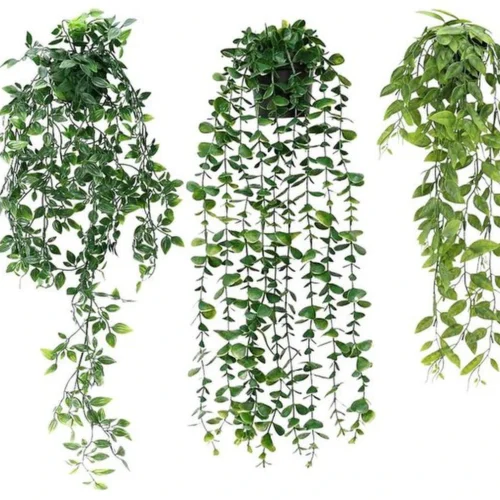 Unyqoos® Set van drie decoratieve kunstplanten in potten voor binnen en buiten
