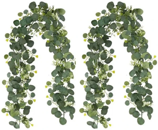 Unyqoos® Realistische Eucalyptus Slinger Set van Twee Stuks voor Diverse Decoraties