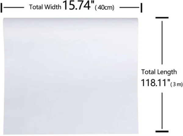 Unyqoos® Kleeffolie voor Meubels en Wanden - Witte Matte Zelfklevende Decoratieve Folie 40cm x 300cm
