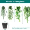 P-87213238660821-20260405141333.webp Unyqoos® Set van vier levensechte hangende kunstplanten voor binnen en buiten decoratie