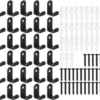 P-87213238668390-20260406121155.webp Unyqoos® Set van 30 zwarte metalen wandhaken voor diverse ruimtes en toepassingen