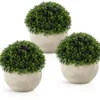 Unyqoos® Decoratieve set van drie realistische kunstplanten in potten