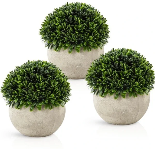 Unyqoos® Decoratieve set van drie realistische kunstplanten in potten
