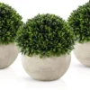 Unyqoos® Decoratieve set van drie realistische kunstplanten in potten