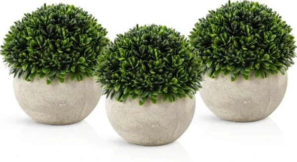 Unyqoos® Decoratieve set van drie realistische kunstplanten in potten