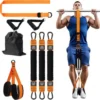 Unyqoos® Verstelbaar weerstandsbandenset voor krachttraining met voetsteunen