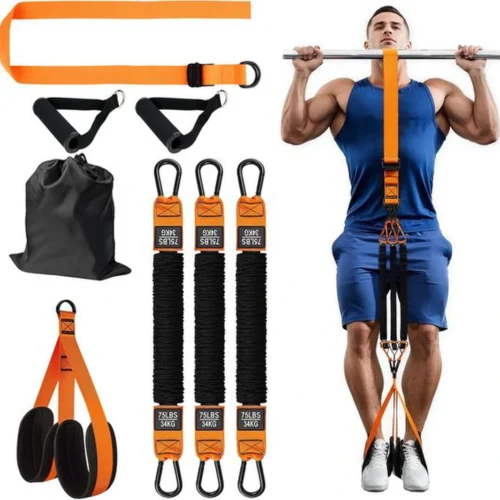 P-87213238685740-20260405102547.webp Unyqoos® Verstelbaar weerstandsbandenset voor krachttraining met voetsteunen