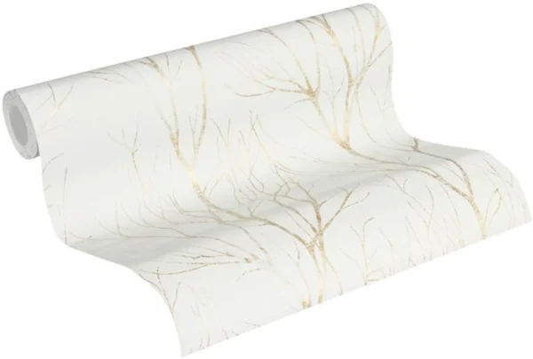 P-87213238698850-20260405113955.webp Unyqoos® Elegant vliesbehang met metallic boommotief voor stijlvolle interieurdecoratie