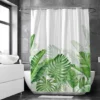 Unyqoos® Luxueus Douchegordijn met Groen Bladmotief en Schimmelwerende Eigenschappen voor Badkamer