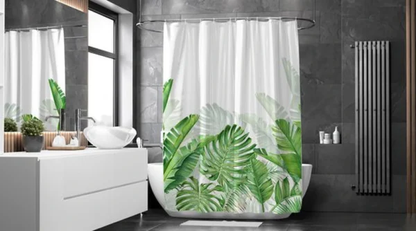 Unyqoos® Luxueus Douchegordijn met Groen Bladmotief en Schimmelwerende Eigenschappen voor Badkamer