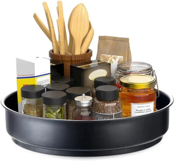 P-87213238735470-20260406102009.webp Unyqoos® Rond draaiplateau van roestvrij staal voor kruiden en meer in keuken