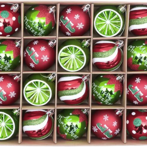 Unyqoos® Set van 20 onbreekbare kerstballen in rood en wit voor feestdecoratie