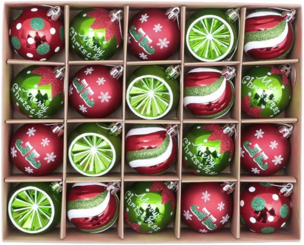 P-87213238740700-20260406093645.webp Unyqoos® Set van 20 onbreekbare kerstballen in rood en wit voor feestdecoratie