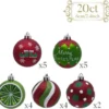 P-87213238740708-20260406093711.webp Unyqoos® Set van 20 onbreekbare kerstballen in rood en wit voor feestdecoratie