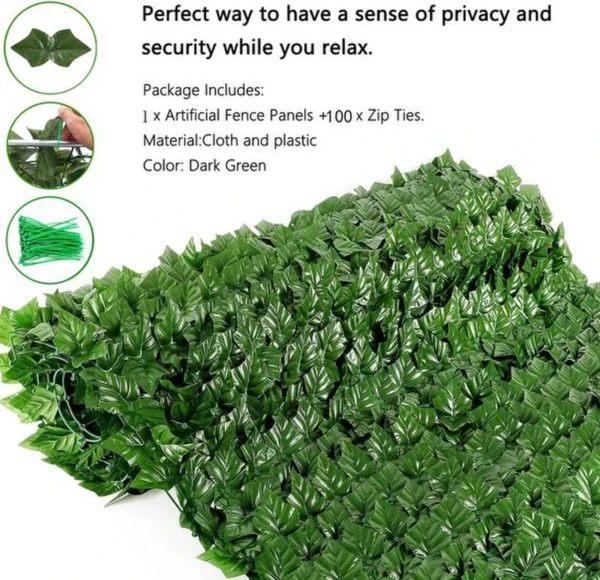 Unyqoos® Levensechte kunstklimop als inkijkbescherming en decoratie voor tuin en balkon