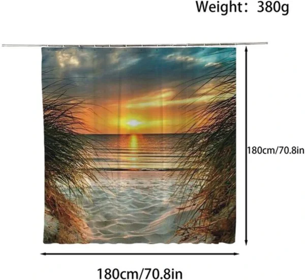 Unyqoos® Blauw polyester douchegordijn 180x180 cm met schimmelwerende eigenschappen