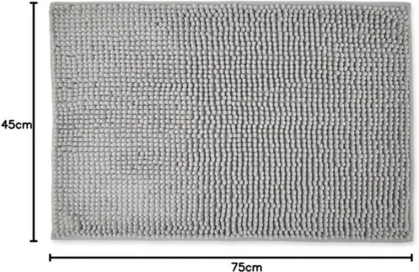 P-87213238753811-20260405142141.webp Unyqoos® Zachte en Rutschvaste Badmat van 45 x 75 cm in Stijlvolle Zilverkleur