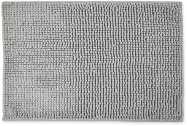 P-87213238753815-20260405142200.webp Unyqoos® Zachte en Rutschvaste Badmat van 45 x 75 cm in Stijlvolle Zilverkleur