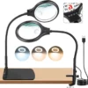 Unyqoos® Verlichte loep met verstelbare zwanenhals en stevige basis voor nauwkeurig werk