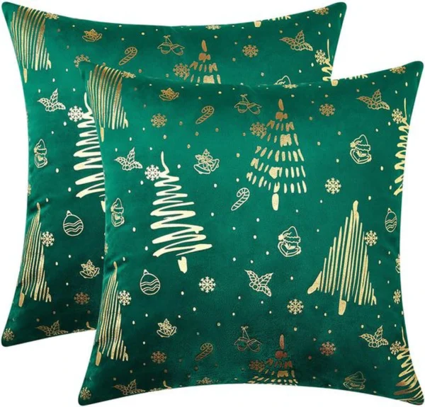 P-87213238764254-20260406112401.webp Unyqoos® Set van 2 Fluwelen Kerstkussenslopen voor Sierkussens in Woonkamer of Slaapkamer