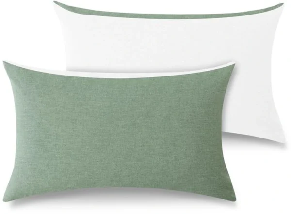 Unyqoos® Katoenen Kussenslopen Set van 2 met Linnen Look en Verborgen Ritssluiting