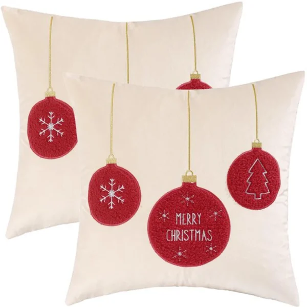 P-87213238784980-20260406113304.webp Unyqoos® Set van twee fluwelen kussenslopen met kerstontwerp voor sfeervolle decoratie