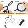 Unyqoos® Flexibele lees- en vergrootlamp met dimbare LED-verlichting en klem