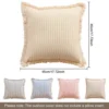 P-87213238795011-20260406112528.webp Unyqoos® Set van 2 vierkante boho gestreepte kussenhoezen voor stijlvolle woondecoratie
