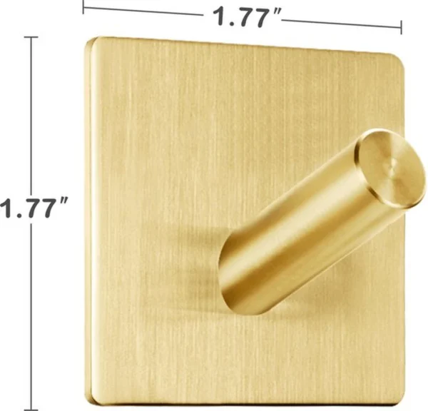 Unyqoos® Zelfklevende Roestvrijstalen Handdoekhaken voor Badkamer en Keuken - Gouden Set van 3 Stuks