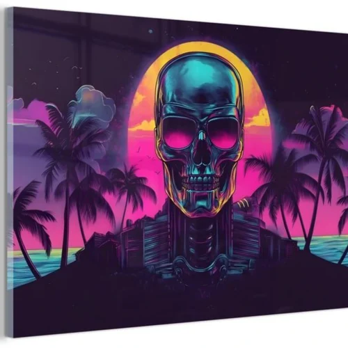 Unyqoos® Esthetisch wanddecoratie met palmen en zonsondergang voor elke kamer
