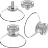 Unyqoos® Set van 25 transparante zuignappen met kartelmoer voor stevige bevestiging