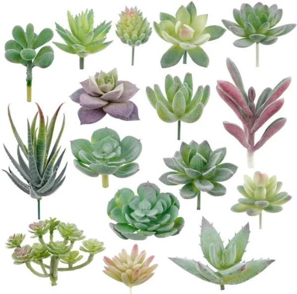 P-87213238898450-20260405142044.webp Unyqoos® Set van 16 Realistische Kunstvetplanten voor Decoratie van Huis en Kantoor