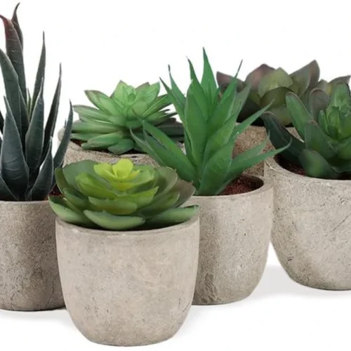 P-87213238903460-20260405142125.webp Unyqoos® Set van 6 decoratieve kunstplanten in stijlvolle potten voor elk interieur