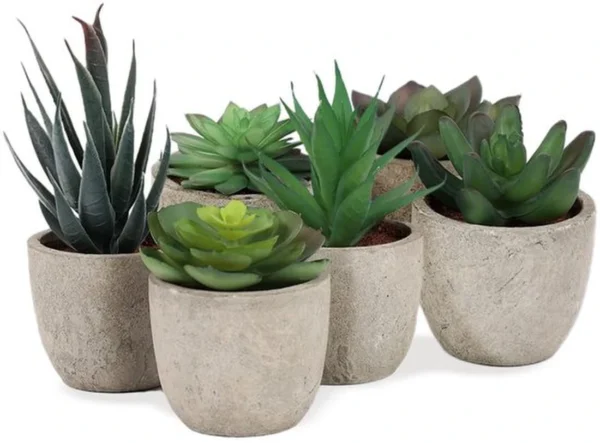 P-87213238903460-20260405142125.webp Unyqoos® Set van 6 decoratieve kunstplanten in stijlvolle potten voor elk interieur