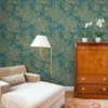 P-87213238906363-20260405114318.webp Unyqoos® Waterdicht zelfklevend bloemenbehang in goud en blauw voor diverse oppervlakken