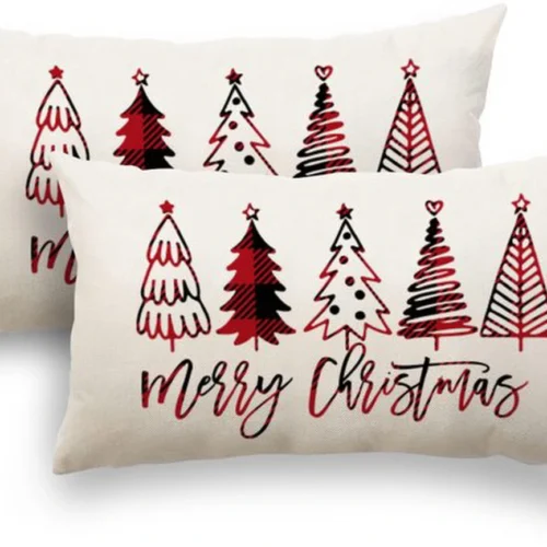 P-87213238909260-20260406112304.webp Unyqoos® Set van 2 kerstkussenhoezen in linnen voor feestelijke decoratie