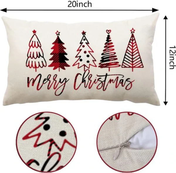 P-87213238909262-20260406112309.webp Unyqoos® Set van 2 kerstkussenhoezen in linnen voor feestelijke decoratie