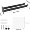 P-87213238914042-20260405183128.webp Unyqoos® Zelfklevende zwarte handdoekhouder met twee armen voor badkamerwand