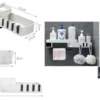 P-87213238918004-20260405174114.webp Unyqoos® Zelfklevende doucheplank met 180 graden rotatie en handige haken