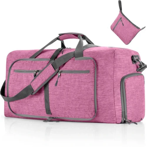 P-87213238918790-20260406084301.webp Unyqoos® Ultieme Opvouwbare Reistas met Schoenenvak voor Kamperen en Fitness, Lichtpaars, 65 Liter Capaciteit