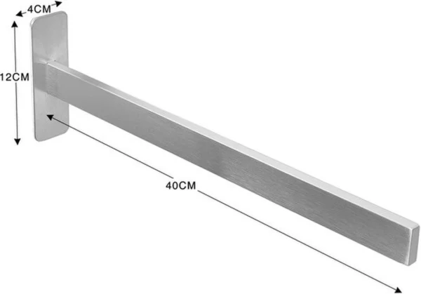 P-87213238923642-20260405183929.webp Unyqoos® Zilveren zelfklevende handdoekhouder van roestvrij staal voor badkamer en keuken