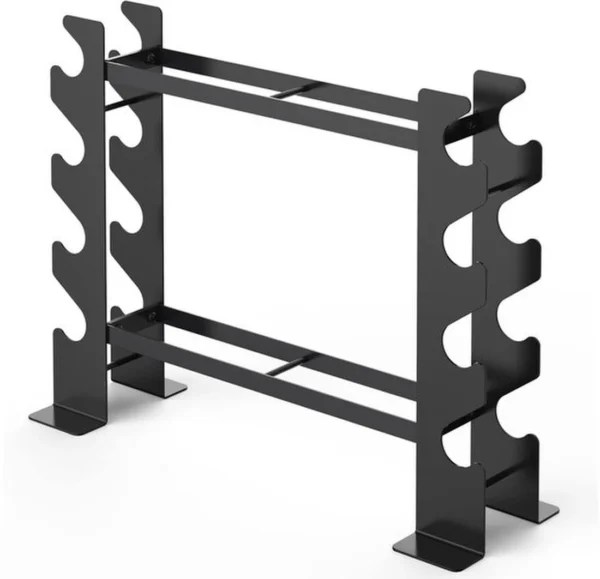 Unyqoos® Ruimtebesparende halterstandaard met meerdere lagen voor thuisfitness