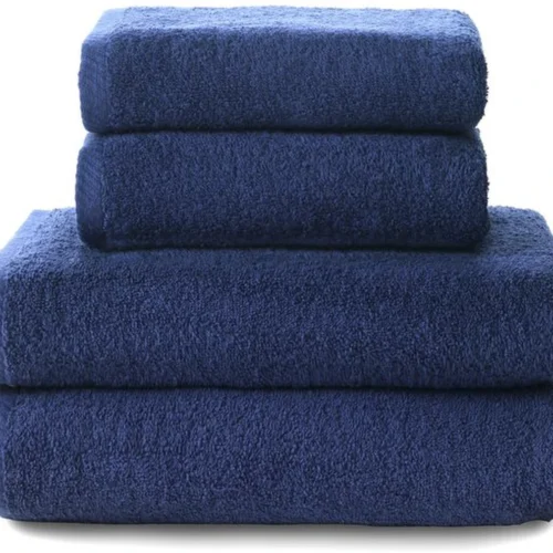 Unyqoos® Luxe Set van Zachte en Absorberende Katoenen Badhanddoeken in Marineblauw